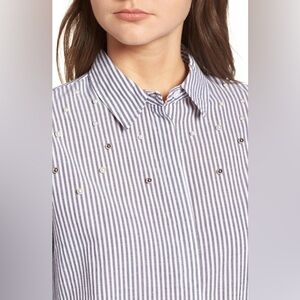NWOT Rails Taylor Banker Stripe with Pearls S